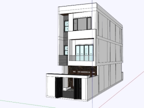 File sketchup nhà 3 tầng 5x18m