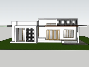 File sketchup nhà cấp 4 12.8x14m