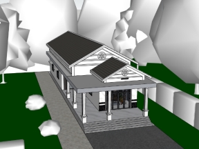 File sketchup nhà cấp 4 5.7x18.75m