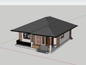 File sketchup nhà cấp 4 7x9.15m