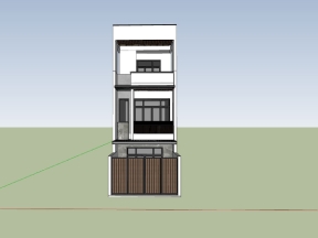 File sketchup nhà dân 3 tầng 5x16m