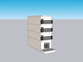 File sketchup nhà dân 4 tầng 5x14m