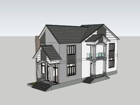 File sketchup nhà phố 2 tầng 5.8x18.1m