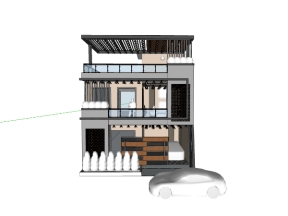 File sketchup nhà phố 3 tầng 9.15x18.3m