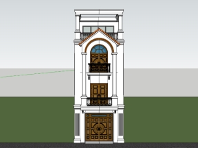 File sketchup nhà phố 4 tầng 5x24m