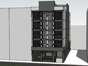 File sketchup tòa nhà làm việc 5 tầng 10x24m