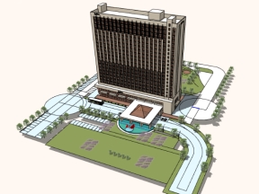 File sketchup việt nam 2019 bản vẽ ngoại thất hotel cao tầng