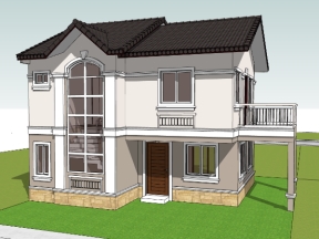 File sketchup việt nam nhà biệt thự 2 tầng 7x8m