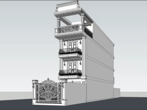 File su 2020 thiết kế Nhà Phố 4 tầng Tân Cổ Điển