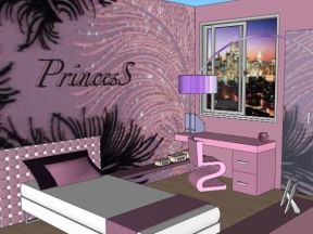 File su mẫu nội thất phòng ngủ màu hồng
