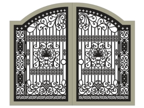 File thiết kế cnc cổng 2 cánh cao cấp