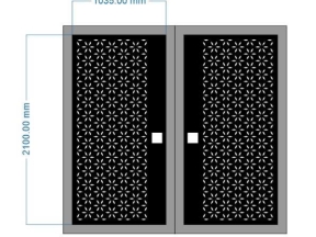 File thiết kế cnc cổng 2 cánh thiết cnc