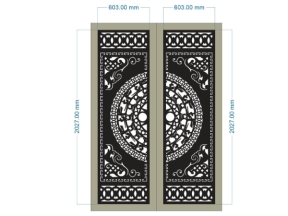 File thiết kế cnc cổng 2 cánh trống đồng