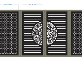 File thiết kế cnc cổng 4 cánh bông tuyết