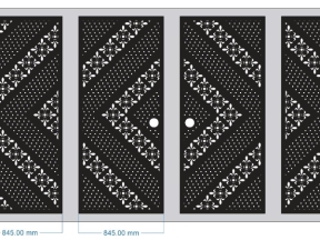 File thiết kế cnc cổng 4 cánh hoa