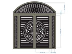 File thiết kế cnc cổng vòm 2 cánh bông tuyết