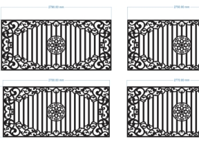 File thiết kế cnc hàng rào 4 kích thước mới nhất