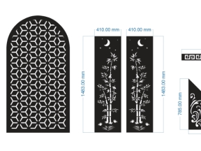 File thiết kế cnc hoa văn cổng trúc đẹp