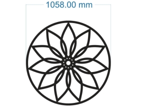 File thiết kế cnc hoa văn mái kính tròn