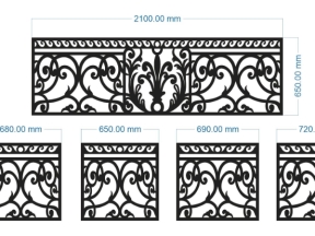 File thiết kế cnc lan can 5 kích thước thiết kế