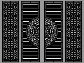 File thiết kế cổng 4 cánh trống cnc