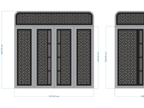 File thiết kế cổng cnc 4 cánh và 2 cánh
