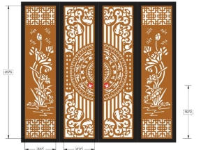 File thiết kế cổng sen và trống âm