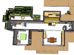 File thiết kế dựng 3dsu nội thất và bao cảnh nhà cấp 1 tầng