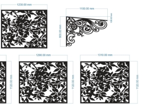 File thiết kế giếng trời lá cnc