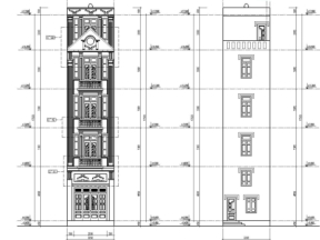 File thiết kế mẫu nhà phố diện tích 4x17m