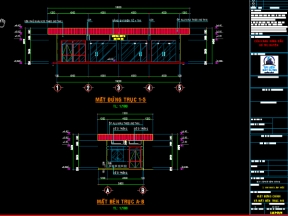 File thiết kế trạm xăng dầu cùng công trình phụ trợ kích thước 16x26m (Full hạng mục kiến trúc, kết cấu, điện nước, thuyết minh tính toán)