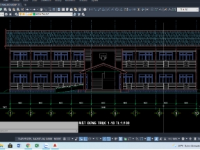 File thiết kế trường nhà hiệu bộ và nhà lớp học bộ môn
