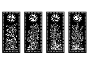 File tùng cúc trúc mai vạn sự như ý cnc