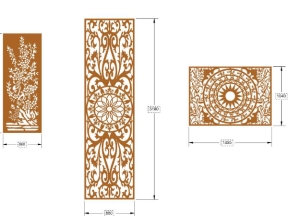 File vách trúc và 2 thiết kế giếng trời cnc