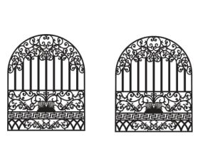 Filec cnc hàng rào vòm cong dxf