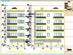 Fill dwg mẫu nhà ở phố 5 tầng 10x18m (kiến trúc+kết cấu+điện nước)