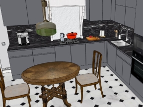 Free download thiết kế 3d phòng bếp sketchup