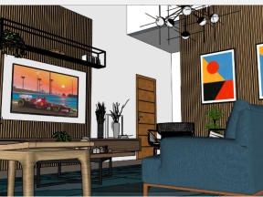 Free download thiết kế nội thất phòng khách model 3d sketchup