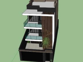 Free dựng model nhà phố sang trọng 3 tầng 7x18m