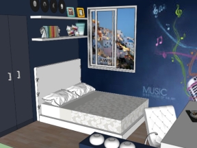 Free thiết kế bản vẽ nội thất phòng ngủ đơn giản