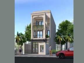 Full autocad nhà phố 3 tầng 5x16.5m (đất 5x21m)