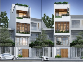 Full bản vẽ bản vẽ nhà ở phố 1 1 tầng 2 lầu + tum 4x14.5m