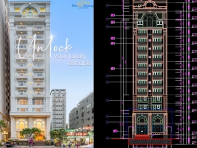 Full bản vẽ CAD khách sạn Blue Sun Đà Nẵng (90 bản vẽ)