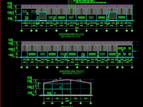 Full bản vẽ CAD xưởng linh kiện đúc sẵn Vsip Quảng Ngãi 50x68m