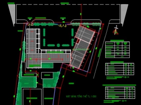 Full bản vẽ kiến trúc, kết cấu, điện chống sét trường THCS An Thành