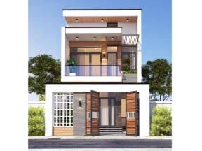 Full bản vẽ nhà phố 2 tầng 6x16m