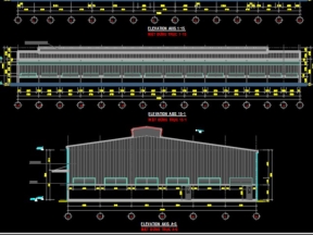 Full bản vẽ thiết kế thi công nhà xưởng Việt Thái Sơn 30x91m