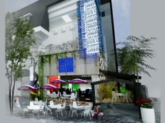 Full bộ bản vẽ thiết kế quán cafe 3 tầng kích thước 12.2x22m gồm: KT+KC+ME và dự toán
