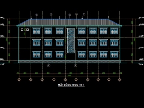 Full bộ hồ sơ trường TH & THCS 3 tầng 8.6x31.42m xã phường, thị trấn theo tiêu chuẩn BGD 2020
