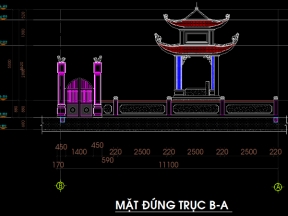 Full file bản vẽ mẫu khu lăng mộ dòng họ file cad và ảnh file phối cảnh 3dmax